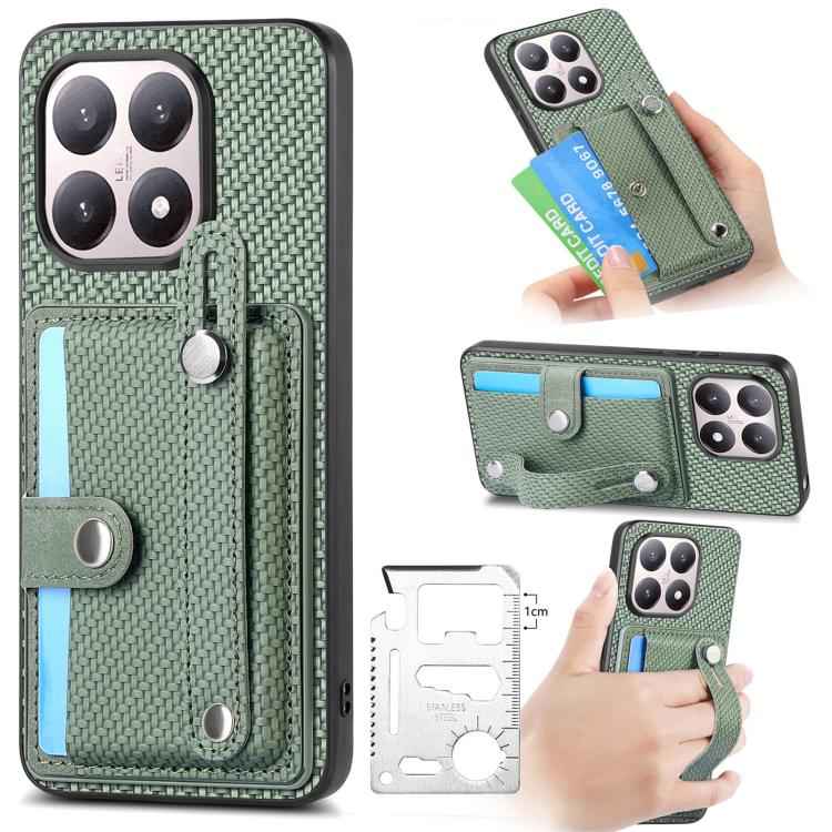 Wristband Kickstand Card Wallet Back Phone Case with Tool Knife, For Redmi 15C 5G / 4G Global 171mm, For Xiaomi 15T, For Redmi K80 Pro / Poco F7 Ultra, For Redmi K80 / Poco F7 Pro, For Redmi Turbo 4, For Xiaomi Poco X7 Pro, For Xiaomi 15 Pro�����������...