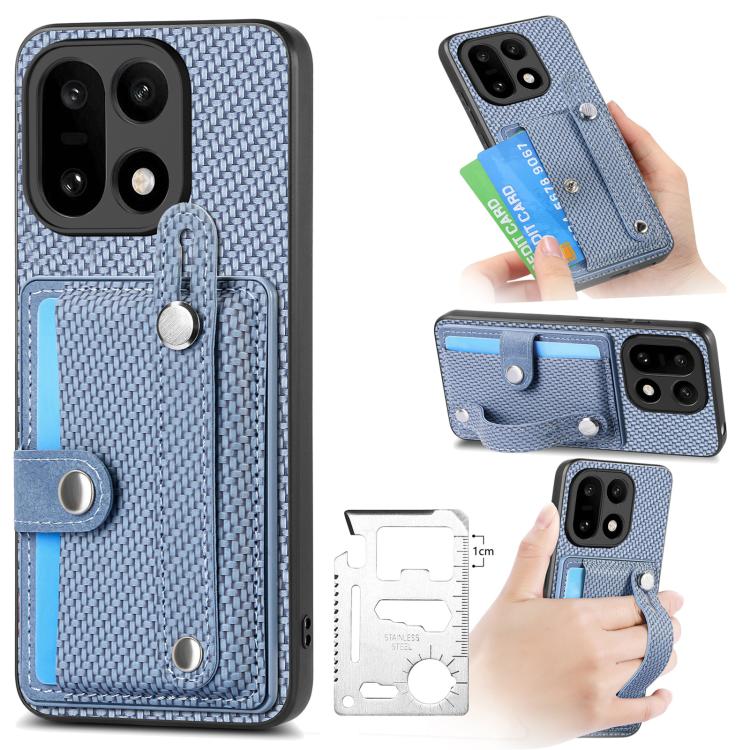 Wristband Kickstand Wallet Back Phone Case with Tool Knife, For OnePlus Ace 6 / 6T / 15R, For OnePlus 15