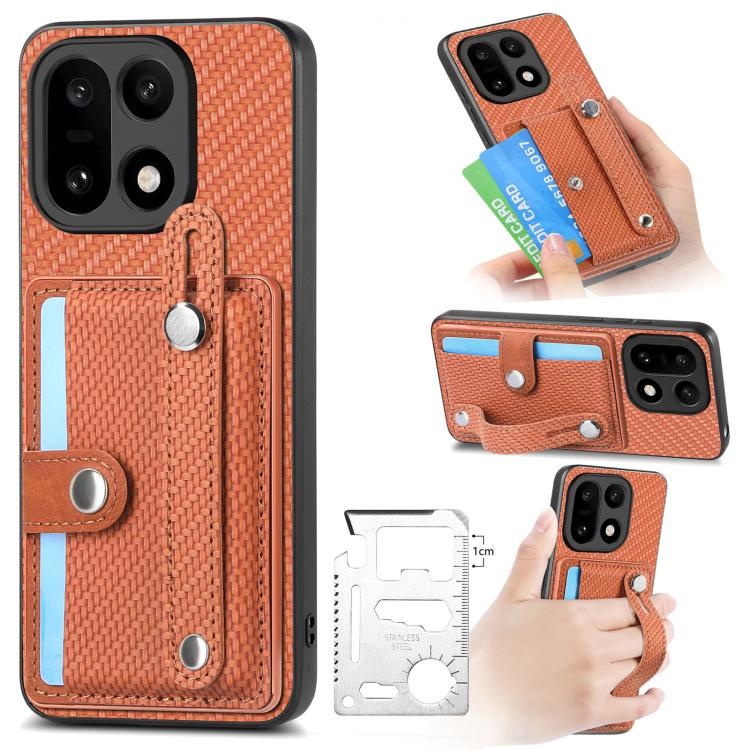 Wristband Kickstand Wallet Back Phone Case with Tool Knife, For OnePlus Ace 6 / 6T / 15R, For OnePlus 15