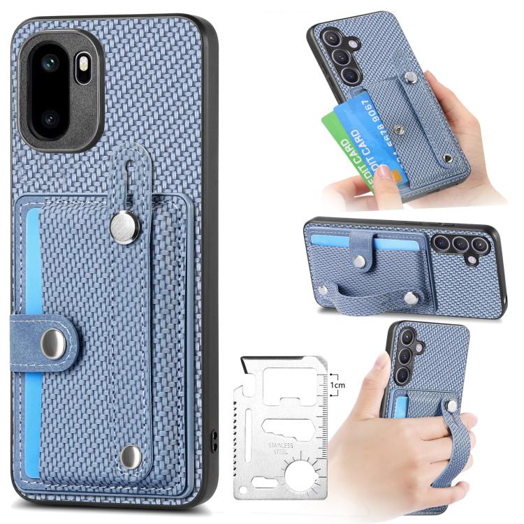 Wristband Kickstand Wallet Back Phone Case with Tool Knife, For OnePlus Ace 6 / 6T / 15R, For OnePlus 15