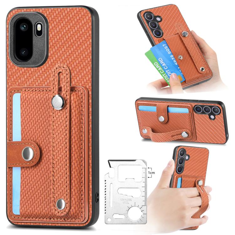 Wristband Kickstand Wallet Back Phone Case with Tool Knife, For OnePlus Ace 6 / 6T / 15R, For OnePlus 15