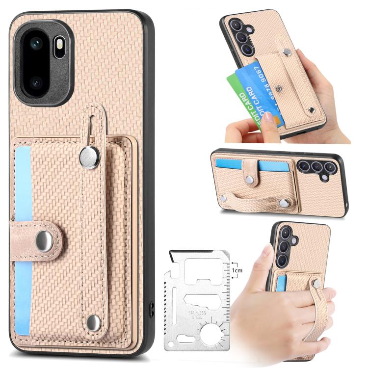 Wristband Kickstand Wallet Back Phone Case with Tool Knife, For OnePlus Ace 6 / 6T / 15R, For OnePlus 15