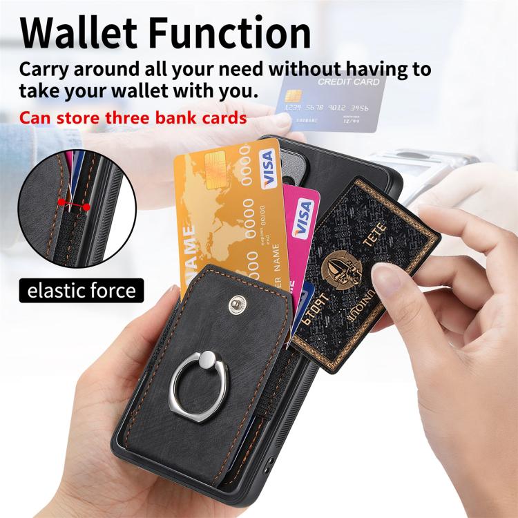 Retro Skin-feel Ring Card Wallet Phone Case, For Google Pixel 11 Pro XL, For Google Pixel 11, For Google Pixel 11 Pro, For Google Pixel 10 Pro XL, For Google Pixel 9a, For Google Pixel 9 Pro XL, For Google Pixel 7a, For Google Pixel 10 / 10 Pro