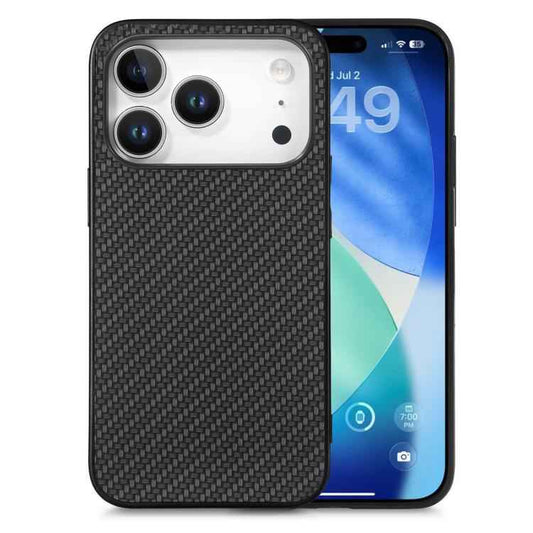 Carbon Fiber Texture Leather Back Phone Case, For iPhone 17 Pro Max, For iPhone 17 Pro, For iPhone Air, For iPhone 15 Pro Max, For iPhone 15 Pro, For iPhone 15 Plus, For  iPhone 15, For iPhone 14 Plus, For iPhone 14 Pro