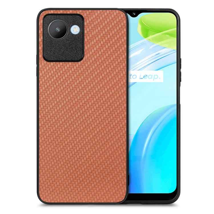 Carbon Fiber Texture Leather Back Cover Phone Case, For Realme 14 Pro+, For Realme 14 Pro, For Realme Neo7, For Realme C30