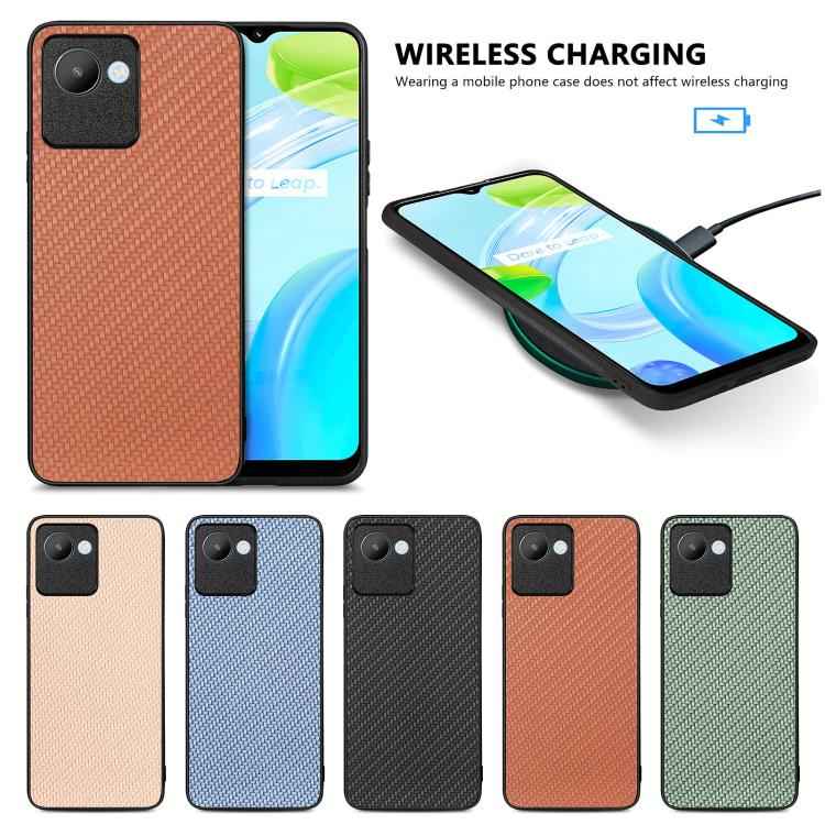 Carbon Fiber Texture Leather Back Cover Phone Case, For Realme 14 Pro+, For Realme 14 Pro, For Realme Neo7, For Realme C30