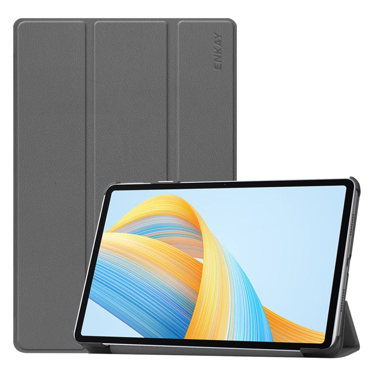 ENKAY Tri-fold Custer Texture Leather Smart Tablet Case