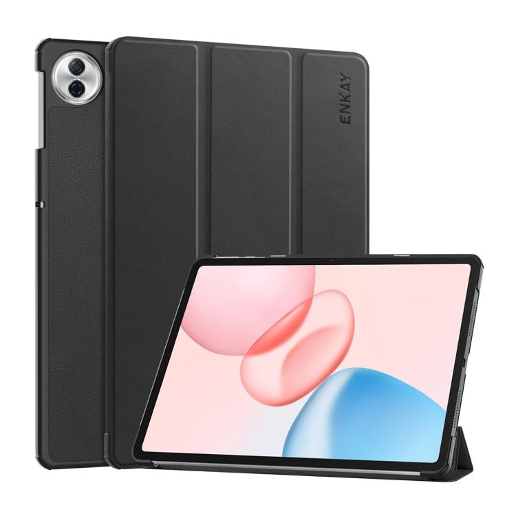 ENKAY Tri-fold Custer Texture Leather Smart Tablet Case