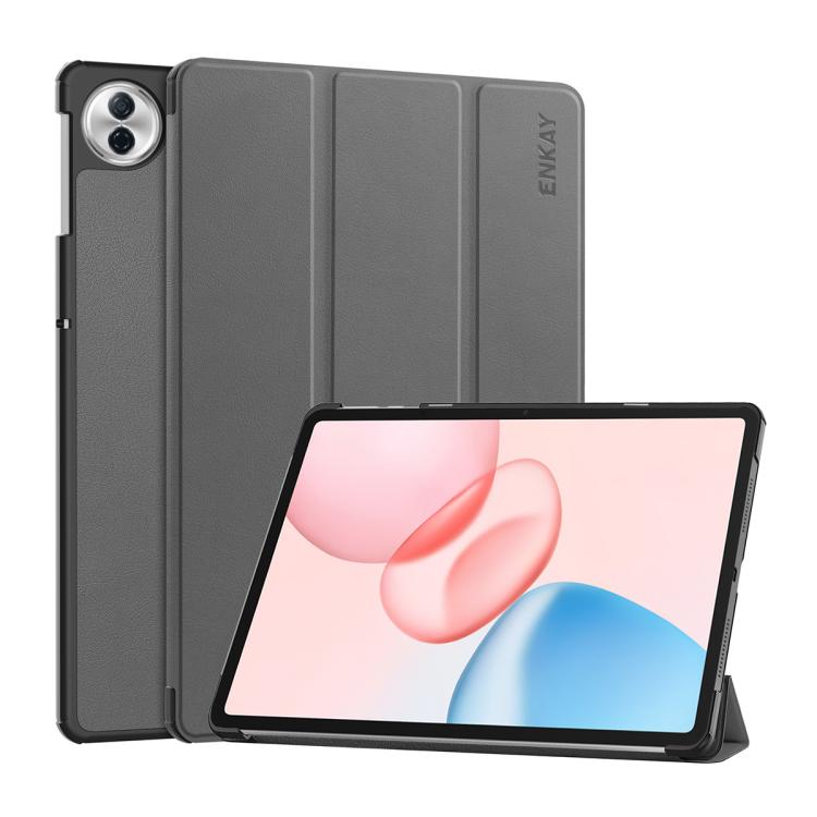 ENKAY Tri-fold Custer Texture Leather Smart Tablet Case