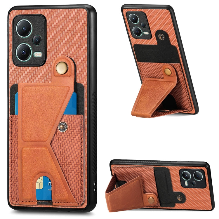 Carbon Fiber Wallet Flip Card K-shaped Holder Phone Case, For Xiaomi 15T, For Redmi 15C 5G / 4G Global 171mm, For Redmi K80 Pro / Poco F7 Ultra, For Redmi K80 / Poco F7 Pro, For Redmi Turbo 4, For Xiaomi Poco X7 Pro, For Redmi Note 12 5G               ...