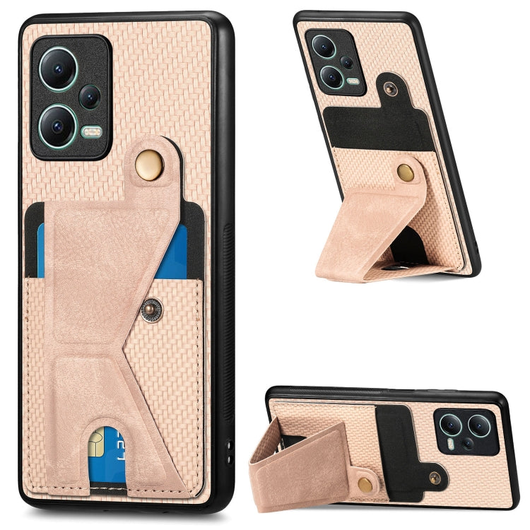 Carbon Fiber Wallet Flip Card K-shaped Holder Phone Case, For Xiaomi 15T, For Redmi 15C 5G / 4G Global 171mm, For Redmi K80 Pro / Poco F7 Ultra, For Redmi K80 / Poco F7 Pro, For Redmi Turbo 4, For Xiaomi Poco X7 Pro, For Redmi Note 12 5G               ...