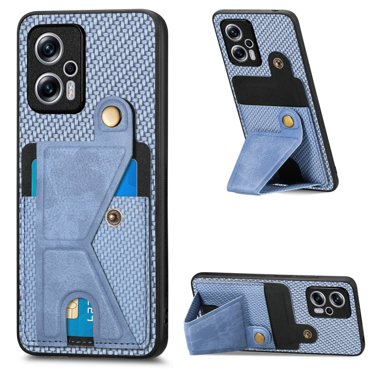 Carbon Fiber Wallet Flip Card K-shaped Holder Phone Case, For Xiaomi 15T, For Redmi 15C 5G / 4G Global 171mm, For Redmi K80 Pro / Poco F7 Ultra, For Redmi K80 / Poco F7 Pro, For Redmi Turbo 4, For Xiaomi Poco X7 Pro, For Redmi Note 12 5G               ...