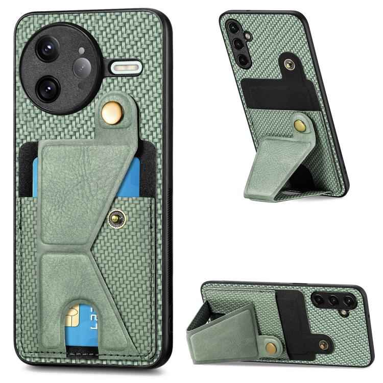 Carbon Fiber Wallet Flip Card K-shaped Holder Phone Case, For Xiaomi 15T, For Redmi 15C 5G / 4G Global 171mm, For Redmi K80 Pro / Poco F7 Ultra, For Redmi K80 / Poco F7 Pro, For Redmi Turbo 4, For Xiaomi Poco X7 Pro, For Redmi Note 12 5G               ...