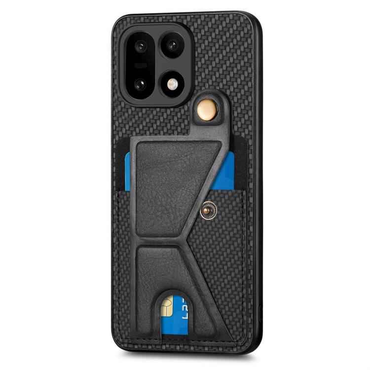 Carbon Fiber Wallet Flip Card K-shaped Holder Phone Case, For OnePlus 15, For Oneplus Nord CE 3 Lite, For Oneplus Nord CE 2 Lite 5G