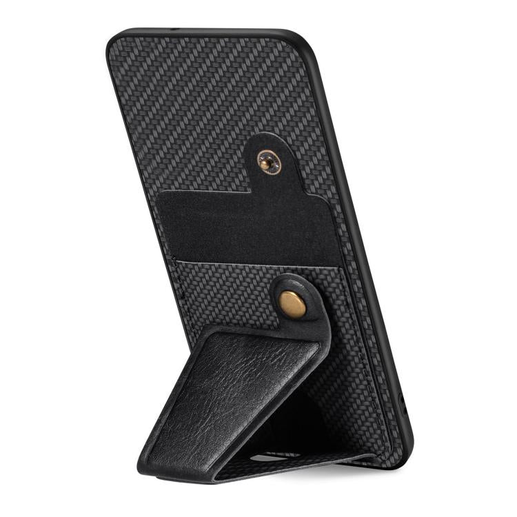 Carbon Fiber Wallet Flip Card K-shaped Holder Phone Case, For OnePlus Ace 6 / 6T / 15R, For OnePlus 15