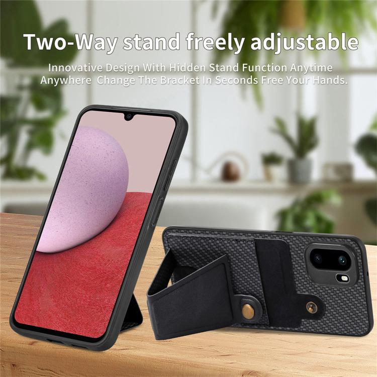 Carbon Fiber Wallet Flip Card K-shaped Holder Phone Case, For OnePlus Ace 6 / 6T / 15R, For OnePlus 15