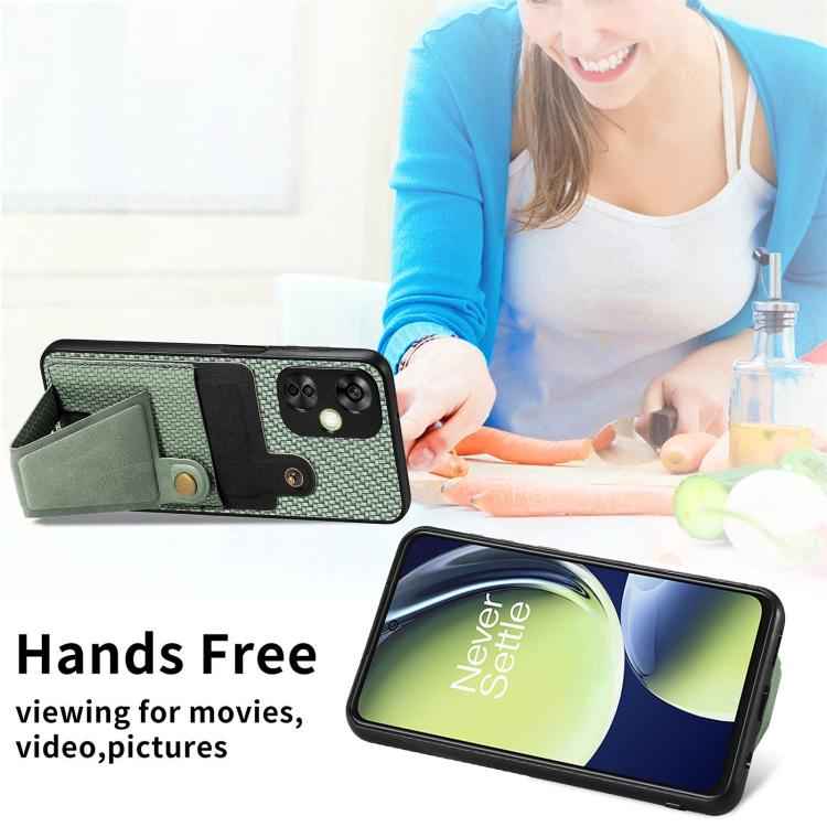 Carbon Fiber Wallet Flip Card K-shaped Holder Phone Case, For OnePlus 15, For Oneplus Nord CE 3 Lite, For Oneplus Nord CE 2 Lite 5G