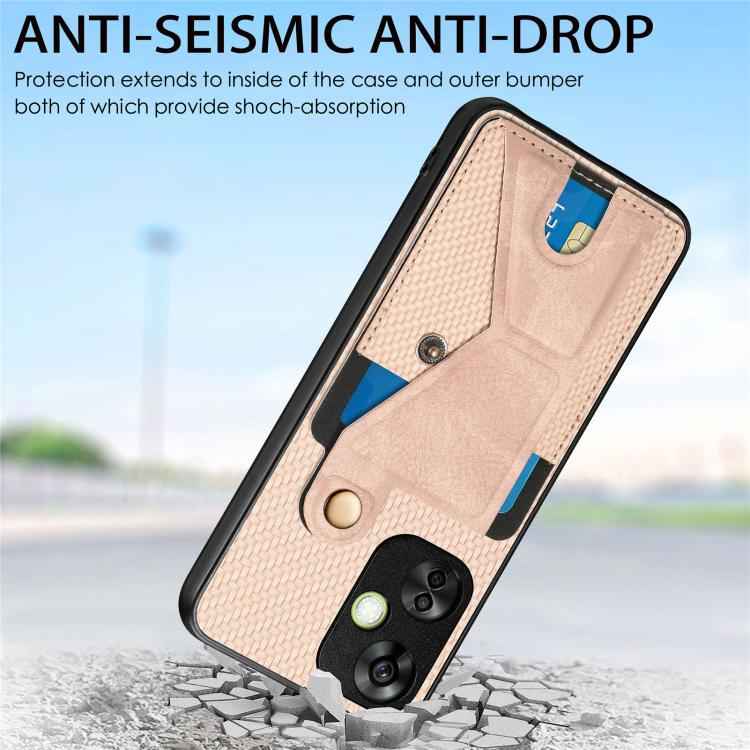 Carbon Fiber Wallet Flip Card K-shaped Holder Phone Case, For OnePlus 15, For Oneplus Nord CE 3 Lite, For Oneplus Nord CE 2 Lite 5G