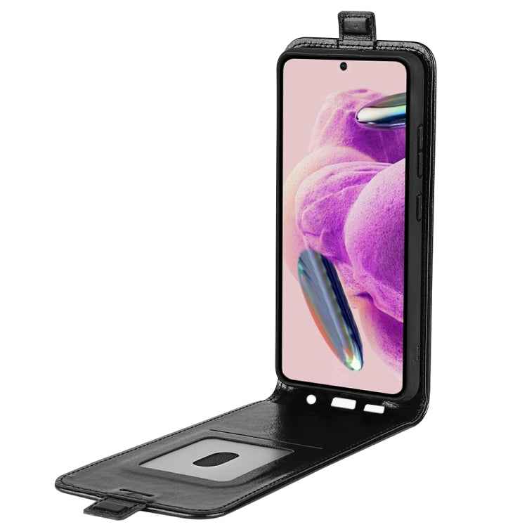 R64 Texture Single Vertical Flip Leather Phone Case, For Redmi Note 12S