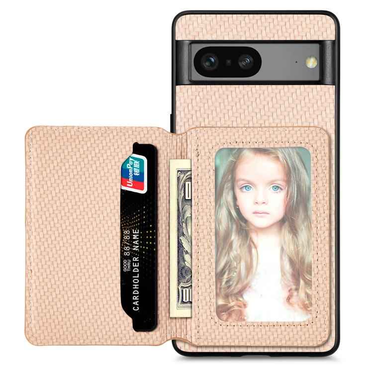 Carbon Fiber Magnetic Card Bag Phone Case, For Google Pixel 10 Pro XL, For Google Pixel 10 / 10 Pro, For Google Pixel 9a, For Google Pixel 9 Pro XL, For Google Pixel 9 / 9 Pro, For Google Pixel 7a, For Google Pixel 6