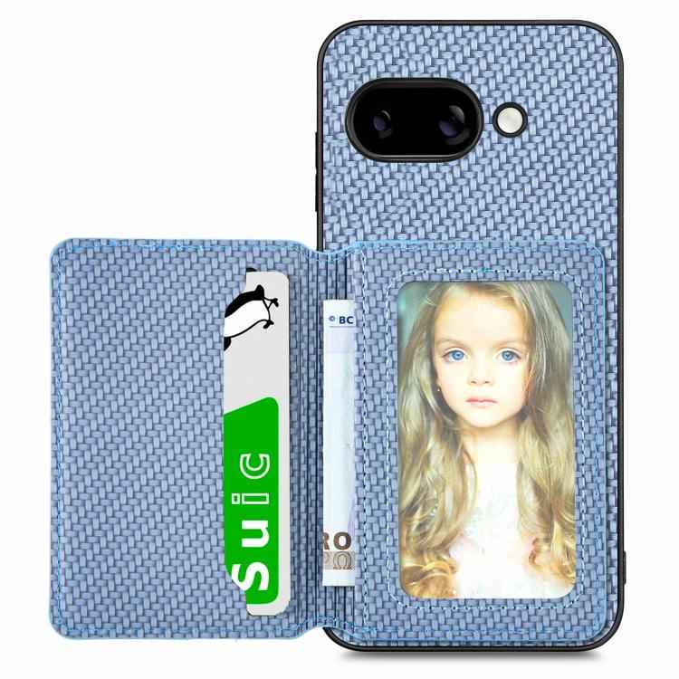 Carbon Fiber Magnetic Card Bag Phone Case, For Google Pixel 10 Pro XL, For Google Pixel 10 / 10 Pro, For Google Pixel 9a, For Google Pixel 9 Pro XL, For Google Pixel 9 / 9 Pro, For Google Pixel 7a, For Google Pixel 6