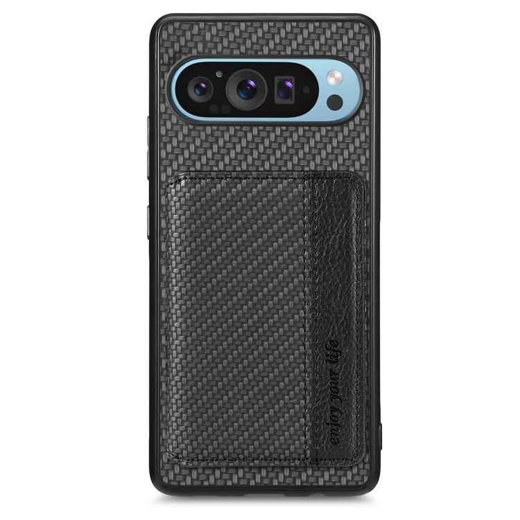 Carbon Fiber Magnetic Card Bag Phone Case, For Google Pixel 10 Pro XL, For Google Pixel 10 / 10 Pro, For Google Pixel 9a, For Google Pixel 9 Pro XL, For Google Pixel 9 / 9 Pro, For Google Pixel 7a, For Google Pixel 6