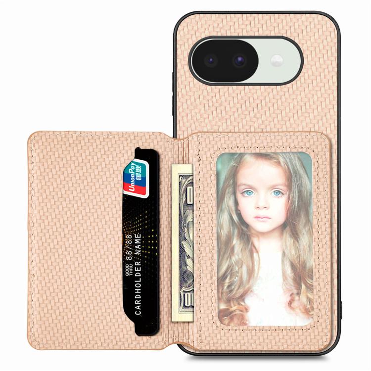 Carbon Fiber Magnetic Card Bag Phone Case, For Google Pixel 11 Pro XL, For Google Pixel 11, For Google Pixel 11 Pro, For Google Pixel 10a, For Google Pixel 10 Pro XL, For Google Pixel 9a, For Google Pixel 9 Pro XL, For Google Pixel 7a, For Google Pixel 6