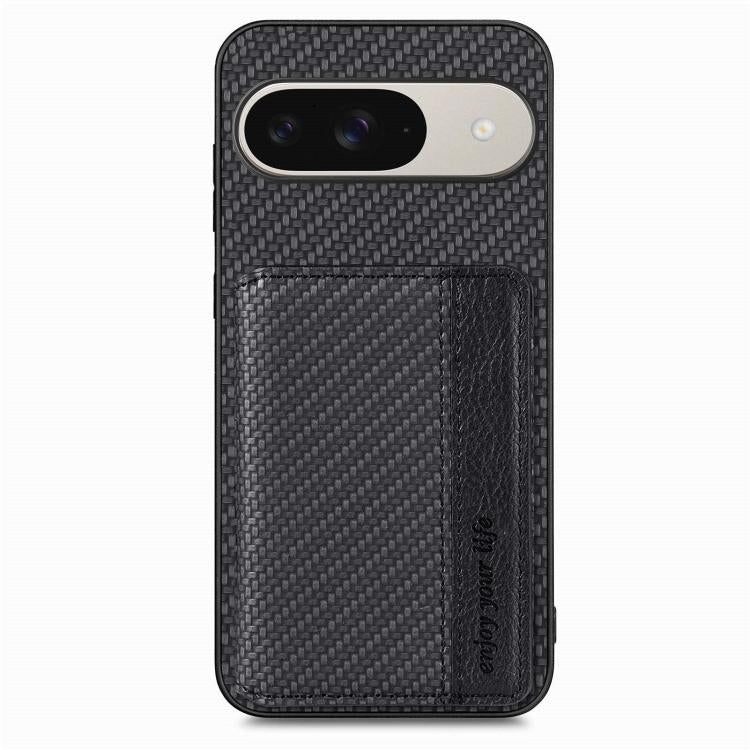 Carbon Fiber Magnetic Card Bag Phone Case, For Google Pixel 11 Pro XL, For Google Pixel 11, For Google Pixel 11 Pro, For Google Pixel 10a, For Google Pixel 10 Pro XL, For Google Pixel 9a, For Google Pixel 9 Pro XL, For Google Pixel 7a, For Google Pixel 6
