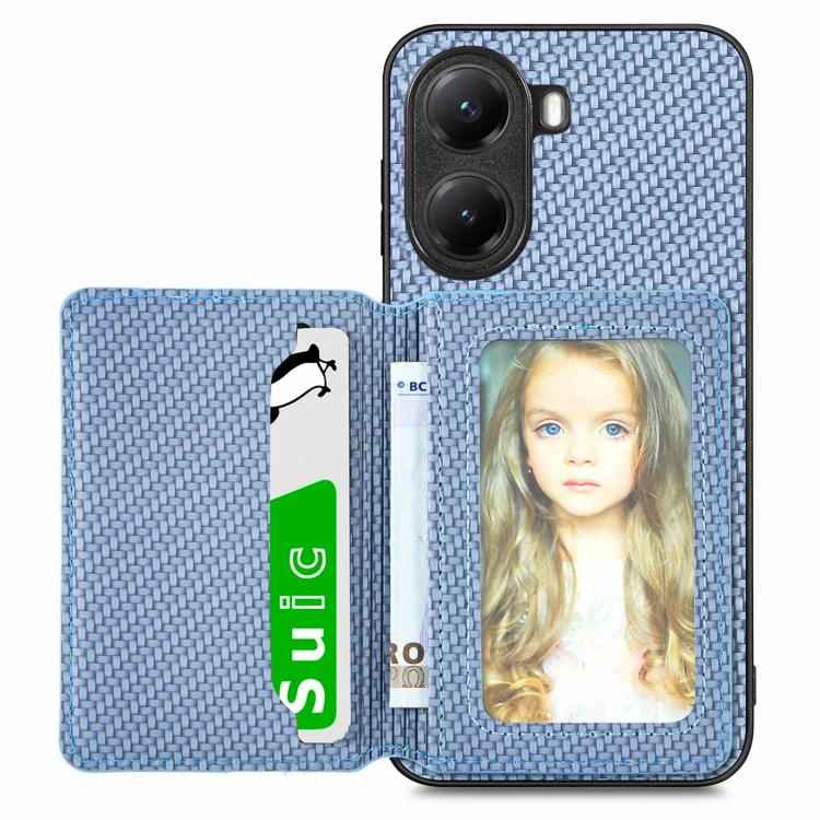 Carbon Fiber Magnetic Card Bag Phone Case, For Xiaomi 17 Pro Max, For Xiaomi 17 Pro, For Redmi 15C 5G / 4G Global 171mm, For Xiaomi 15T Pro, For Xiaomi 15T, For Redmi K80 Pro / Poco F7 Ultra, For Redmi K80 / Poco F7 Pro, For Redmi Turbo 4              ...