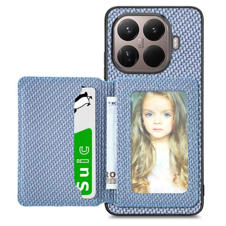 Carbon Fiber Magnetic Card Bag Phone Case, For Xiaomi 17 Pro Max, For Xiaomi 17 Pro, For Redmi 15C 5G / 4G Global 171mm, For Xiaomi 15T Pro, For Xiaomi 15T, For Redmi K80 Pro / Poco F7 Ultra, For Redmi K80 / Poco F7 Pro, For Redmi Turbo 4              ...