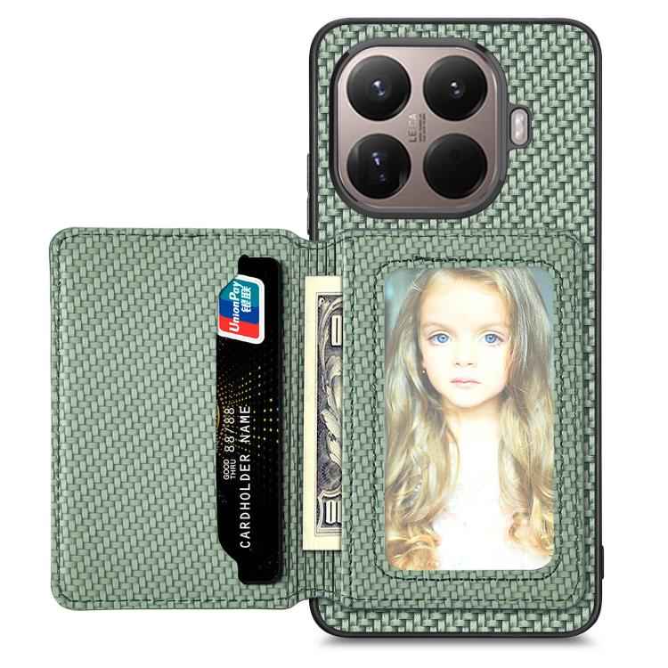 Carbon Fiber Magnetic Card Bag Phone Case, For Xiaomi 17 Pro Max, For Xiaomi 17 Pro, For Redmi 15C 5G / 4G Global 171mm, For Xiaomi 15T Pro, For Xiaomi 15T, For Redmi K80 Pro / Poco F7 Ultra, For Redmi K80 / Poco F7 Pro, For Redmi Turbo 4              ...