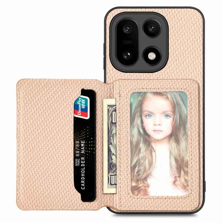 Carbon Fiber Magnetic Card Bag Phone Case, For OnePlus 15, For OnePlus 13, For OnePlus Nord CE 3 Lite, For OnePlus Nord CE2 Lite 5G