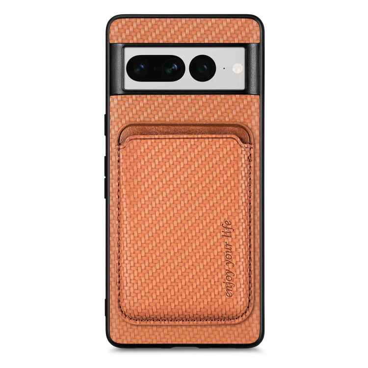 Carbon Fiber Leather Card Magsafe Phone Case, For Google Pixel 10 Pro XL, For Google Pixel 9 Pro XL, For Google Pixel 10 / 10 Pro, For Google Pixel 9 / 9 Pro, For Google Pixel 9a, For Google Pixel 7 Pro, For Google Pixel 7, For Google Pixel 6
