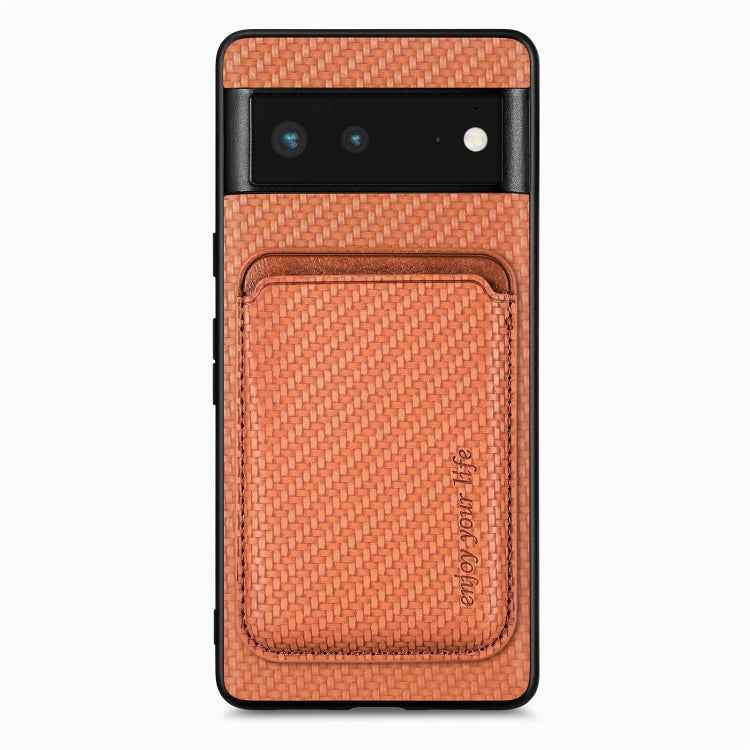 Carbon Fiber Leather Card Magsafe Phone Case, For Google Pixel 10 Pro XL, For Google Pixel 9 Pro XL, For Google Pixel 10 / 10 Pro, For Google Pixel 9 / 9 Pro, For Google Pixel 9a, For Google Pixel 7 Pro, For Google Pixel 7, For Google Pixel 6