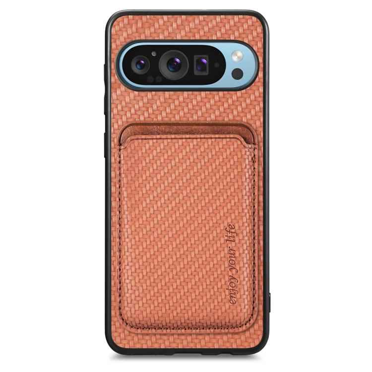 Carbon Fiber Leather Card Magsafe Phone Case, For Google Pixel 10 Pro XL, For Google Pixel 9 Pro XL, For Google Pixel 10 / 10 Pro, For Google Pixel 9 / 9 Pro, For Google Pixel 9a, For Google Pixel 7 Pro, For Google Pixel 7, For Google Pixel 6