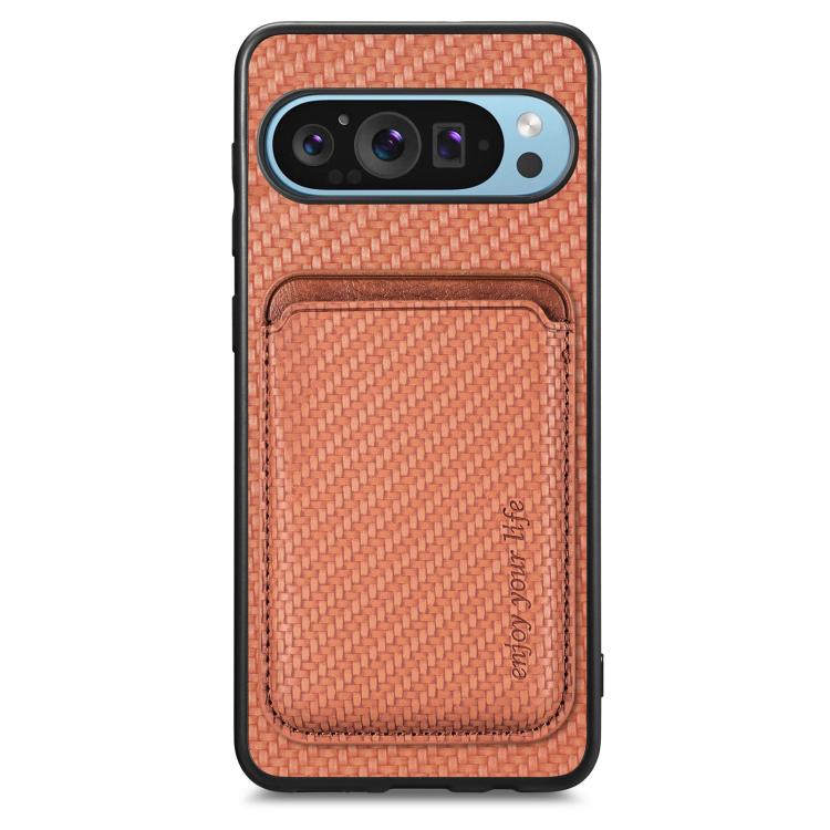 Carbon Fiber Leather Card Magsafe Phone Case, For Google Pixel 11 Pro XL, For Google Pixel 11, For Google Pixel 11 Pro, For Google Pixel 10 Pro XL, For Google Pixel 9 Pro XL, For Google Pixel 10 / 10 Pro, For Google Pixel 9 / 9 Pro, For Google Pixel 9a...