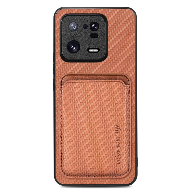 Carbon Fiber Leather Card Magnetic Phone Case, For Xiaomi Redmi Note 14 5G, For Xiaomi Redmi Note 14 Pro+ 5G, For Xiaomi Redmi Note 14 Pro 5G, For Redmi A3, For Xiaomi Redmi Note 13 Pro 4G, For Xiaomi 14 Pro, For Xiaomi 14, For Xiaomi 13 Pro           ...