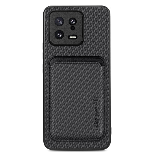 Carbon Fiber Leather Card Magnetic Phone Case