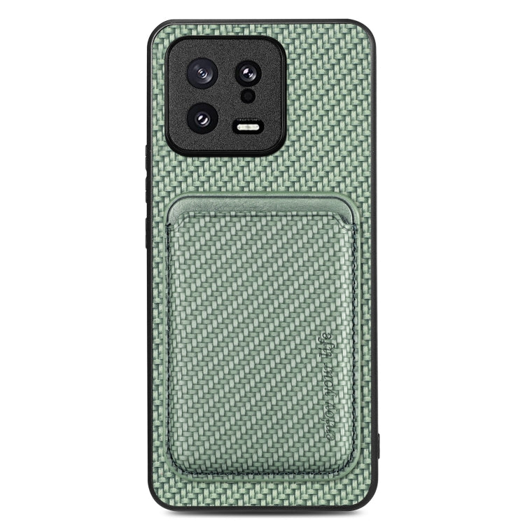 Carbon Fiber Leather Card Magnetic Phone Case