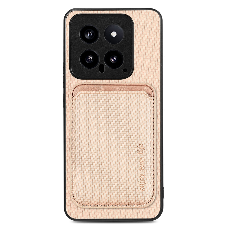 Carbon Fiber Leather Card Magnetic Phone Case, For Xiaomi Redmi Note 14 5G, For Xiaomi Redmi Note 14 Pro+ 5G, For Xiaomi Redmi Note 14 Pro 5G, For Redmi A3, For Xiaomi Redmi Note 13 Pro 4G, For Xiaomi 14 Pro, For Xiaomi 14, For Xiaomi 13 Pro           ...