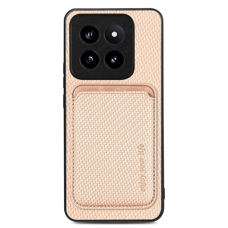 Carbon Fiber Leather Card Magnetic Phone Case, For Xiaomi Redmi Note 14 5G, For Xiaomi Redmi Note 14 Pro+ 5G, For Xiaomi Redmi Note 14 Pro 5G, For Redmi A3, For Xiaomi Redmi Note 13 Pro 4G, For Xiaomi 14 Pro, For Xiaomi 14, For Xiaomi 13 Pro           ...
