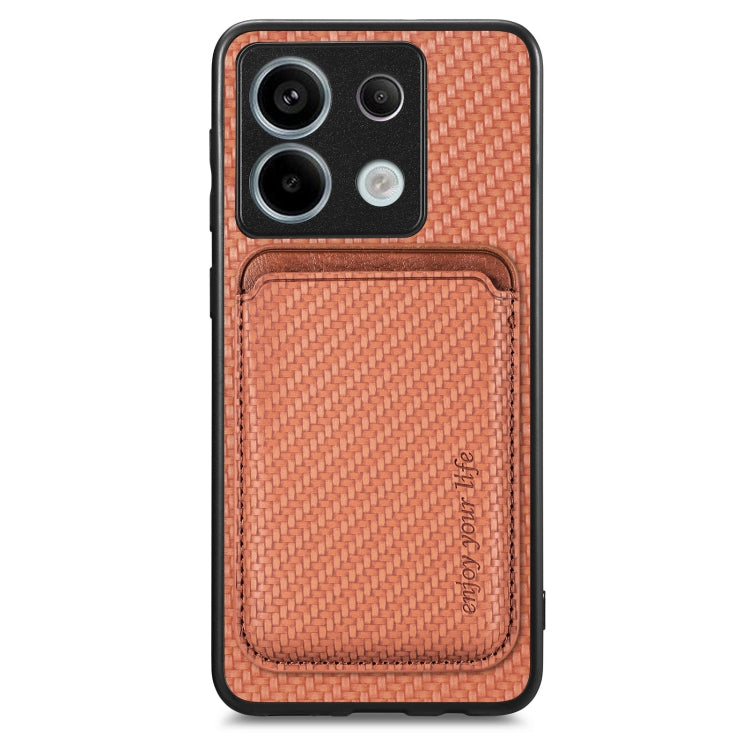 Carbon Fiber Leather Card Magnetic Phone Case, For Xiaomi Redmi Note 14 5G, For Xiaomi Redmi Note 14 Pro+ 5G, For Xiaomi Redmi Note 14 Pro 5G, For Redmi A3, For Xiaomi Redmi Note 13 Pro 4G, For Xiaomi 14 Pro, For Xiaomi 14, For Xiaomi 13 Pro           ...
