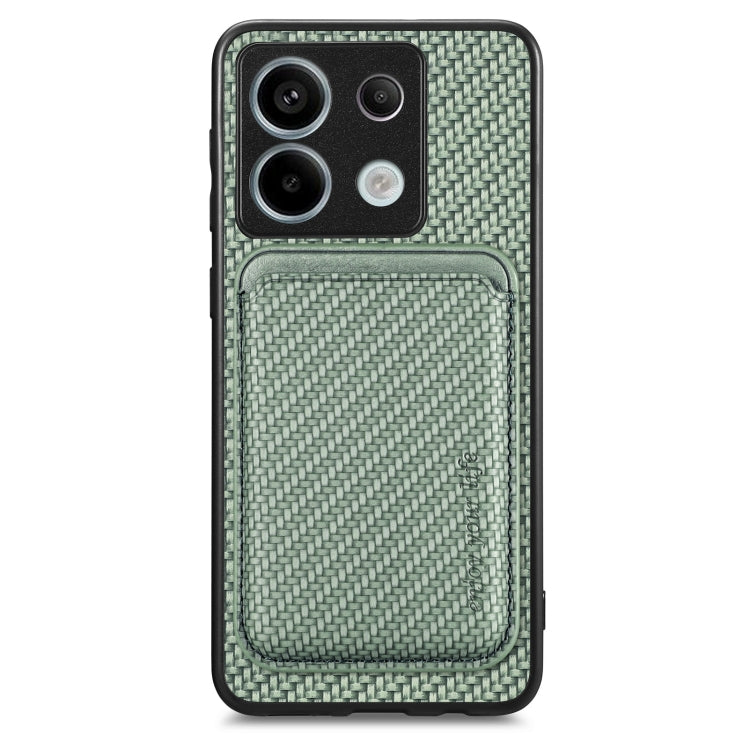 Carbon Fiber Leather Card Magnetic Phone Case, For Xiaomi Redmi Note 14 5G, For Xiaomi Redmi Note 14 Pro+ 5G, For Xiaomi Redmi Note 14 Pro 5G, For Redmi A3, For Xiaomi Redmi Note 13 Pro 4G, For Xiaomi 14 Pro, For Xiaomi 14, For Xiaomi 13 Pro           ...