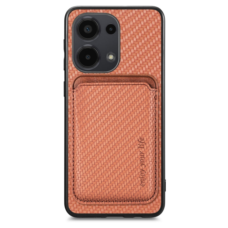 Carbon Fiber Leather Card Magnetic Phone Case, For Xiaomi Redmi Note 14 5G, For Xiaomi Redmi Note 14 Pro+ 5G, For Xiaomi Redmi Note 14 Pro 5G, For Redmi A3, For Xiaomi Redmi Note 13 Pro 4G, For Xiaomi 14 Pro, For Xiaomi 14, For Xiaomi 13 Pro           ...