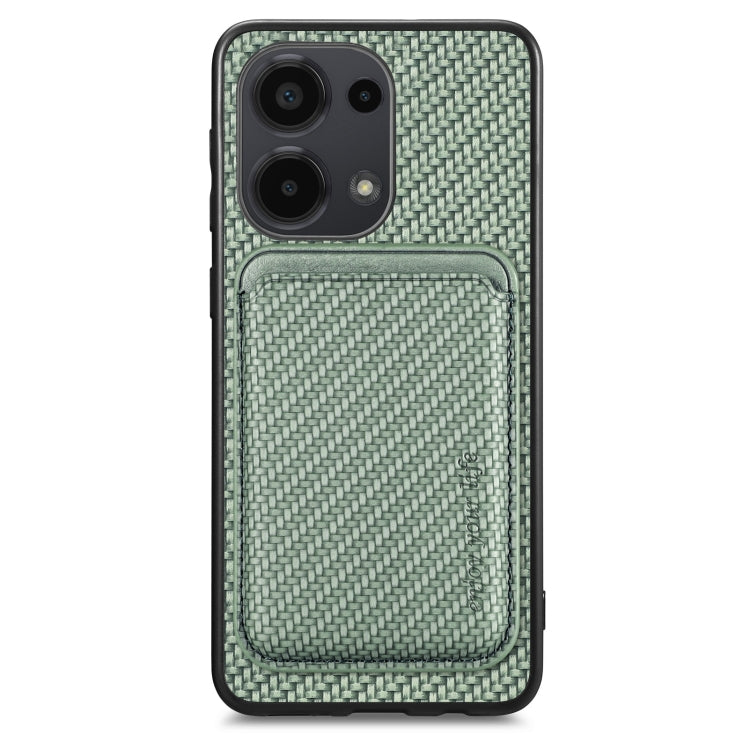 Carbon Fiber Leather Card Magnetic Phone Case, For Xiaomi Redmi Note 14 5G, For Xiaomi Redmi Note 14 Pro+ 5G, For Xiaomi Redmi Note 14 Pro 5G, For Redmi A3, For Xiaomi Redmi Note 13 Pro 4G, For Xiaomi 14 Pro, For Xiaomi 14, For Xiaomi 13 Pro           ...