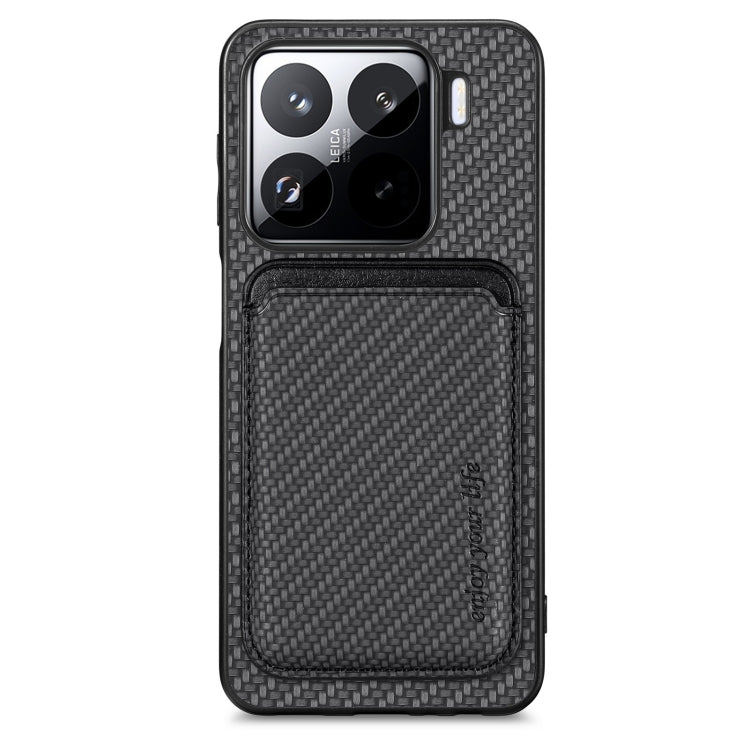 Carbon Fiber Leather Card Magnetic Phone Case, For Redmi 15C 5G / 4G Glodal 171mm, For Xiaomi 15T Pro, For Xiaomi 15T, For Redmi K80 Pro / Poco F7 Ultra, For Redmi K80 / Poco F7 Pro, For Redmi Turbo 4, For Xiaomi Poco X7 Pro, For Xiaomi 15 Pro         ...