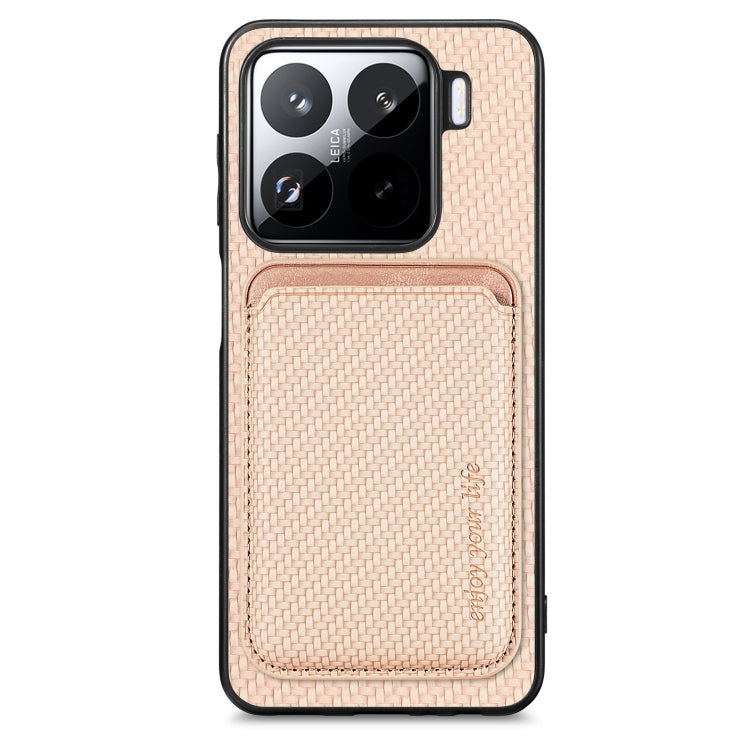 Carbon Fiber Leather Card Magnetic Phone Case, For Redmi 15C 5G / 4G Glodal 171mm, For Xiaomi 15T Pro, For Xiaomi 15T, For Redmi K80 Pro / Poco F7 Ultra, For Redmi K80 / Poco F7 Pro, For Redmi Turbo 4, For Xiaomi Poco X7 Pro, For Xiaomi 15 Pro         ...