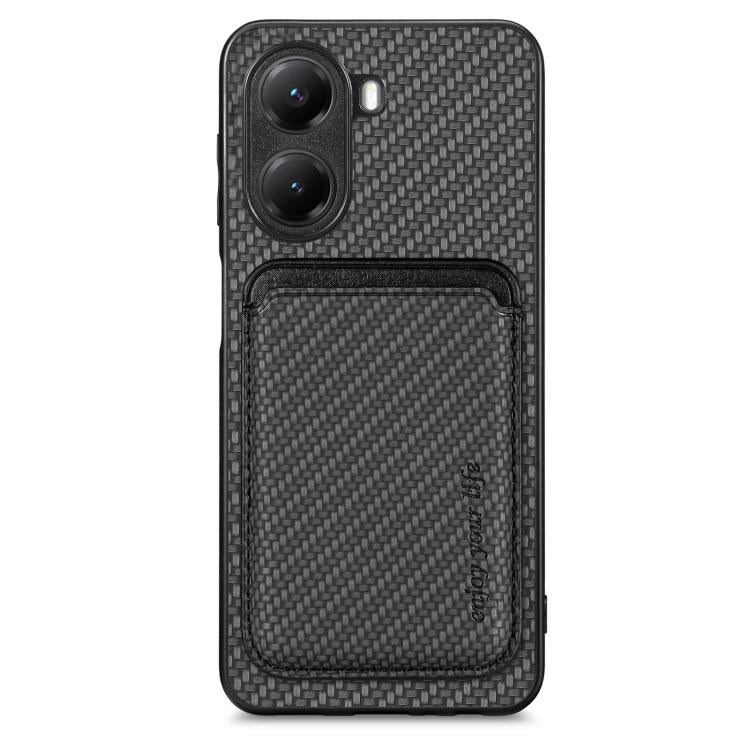 Carbon Fiber Leather Card Magnetic Phone Case, For Redmi 15C 5G / 4G Glodal 171mm, For Xiaomi 15T Pro, For Xiaomi 15T, For Redmi K80 Pro / Poco F7 Ultra, For Redmi K80 / Poco F7 Pro, For Redmi Turbo 4, For Xiaomi Poco X7 Pro, For Xiaomi 15 Pro         ...