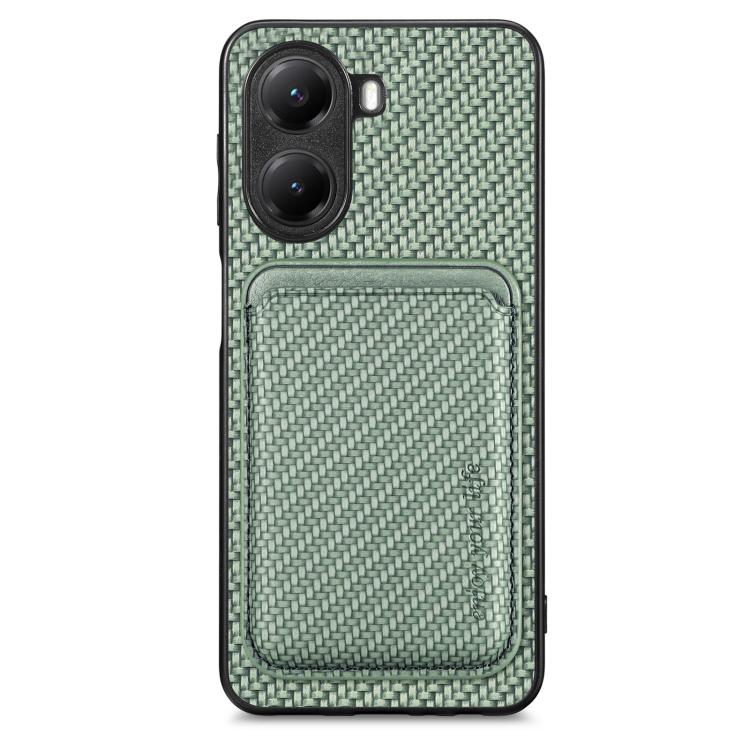 Carbon Fiber Leather Card Magnetic Phone Case, For Redmi 15C 5G / 4G Glodal 171mm, For Xiaomi 15T Pro, For Xiaomi 15T, For Redmi K80 Pro / Poco F7 Ultra, For Redmi K80 / Poco F7 Pro, For Redmi Turbo 4, For Xiaomi Poco X7 Pro, For Xiaomi 15 Pro         ...