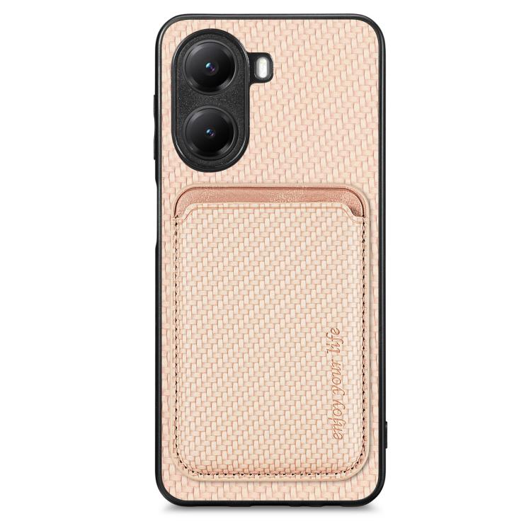 Carbon Fiber Leather Card Magnetic Phone Case, For Redmi 15C 5G / 4G Glodal 171mm, For Xiaomi 15T Pro, For Xiaomi 15T, For Redmi K80 Pro / Poco F7 Ultra, For Redmi K80 / Poco F7 Pro, For Redmi Turbo 4, For Xiaomi Poco X7 Pro, For Xiaomi 15 Pro         ...